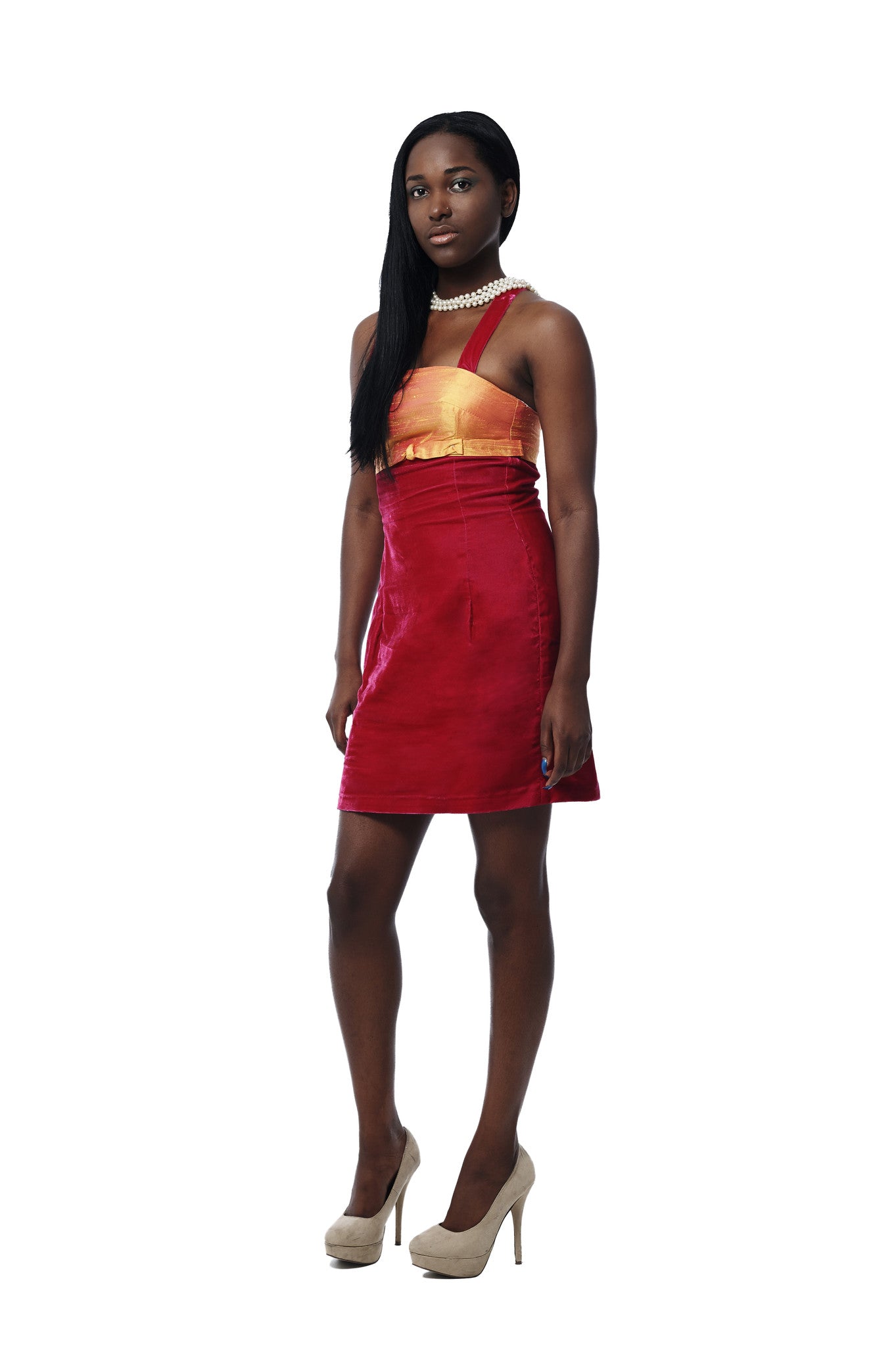 Silk Velvet Criss-Cross Frock