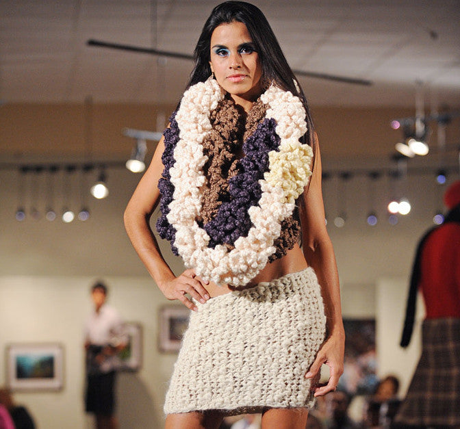 Raw Baby Alpaca Mini Skirt