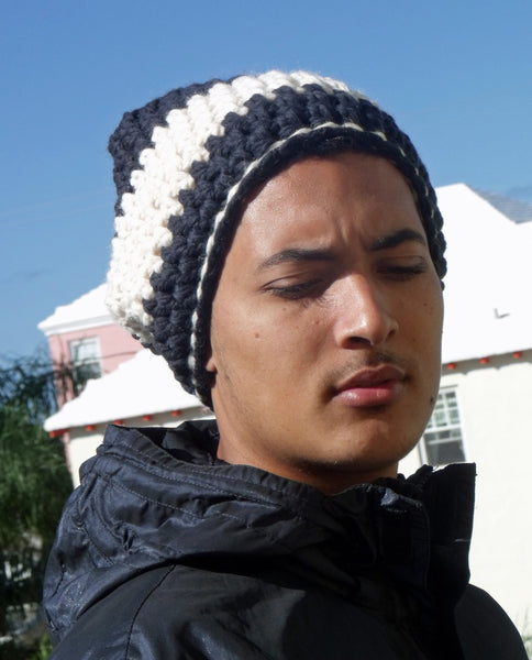 Two Toned Chunky Merino Beanie